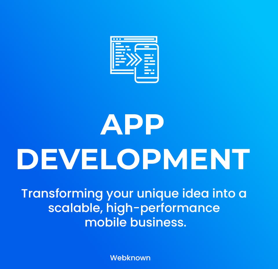 Custom mobile app built by Webknown showing two screens of a business application on Android