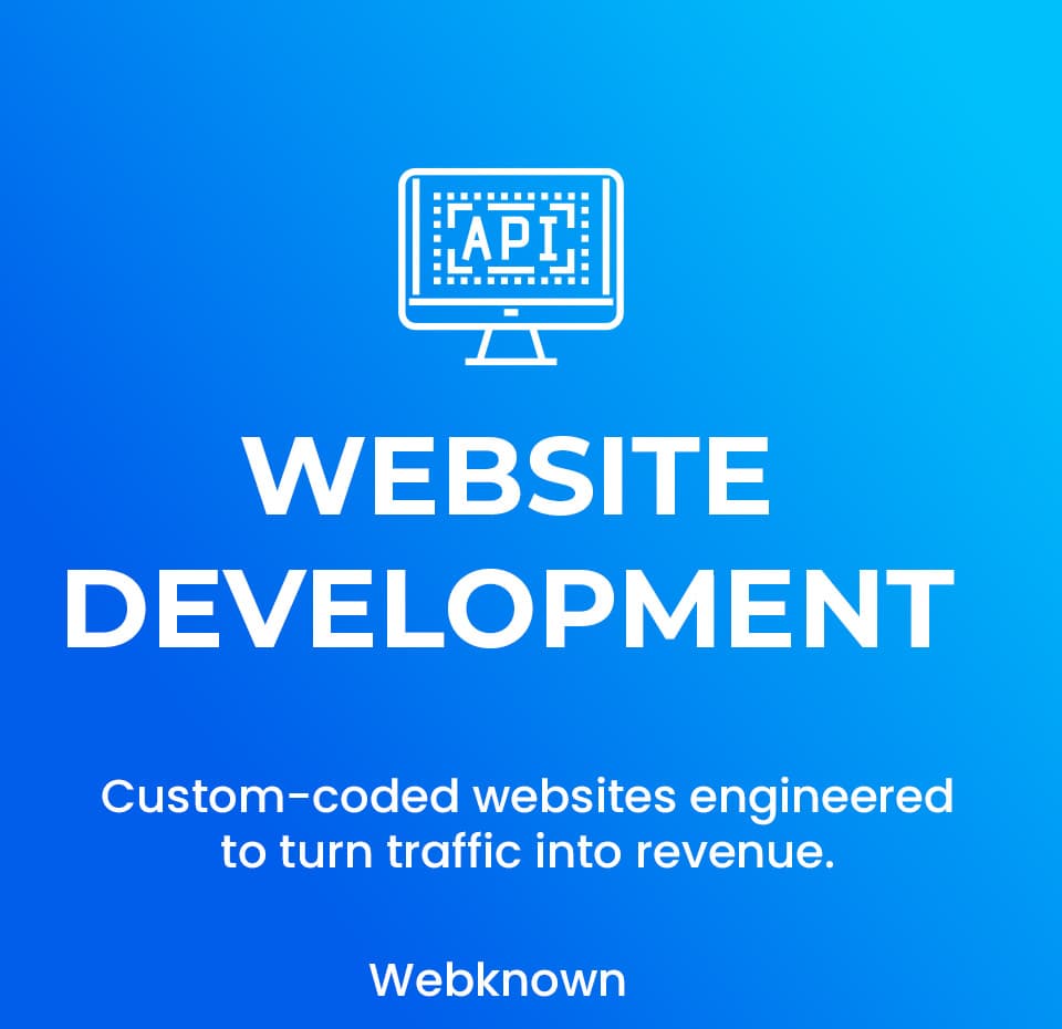 Custom Next.js website built by Webknown showing a clean, modern homepage design with fast load times